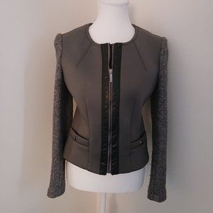Made in Italy leather and wool coat